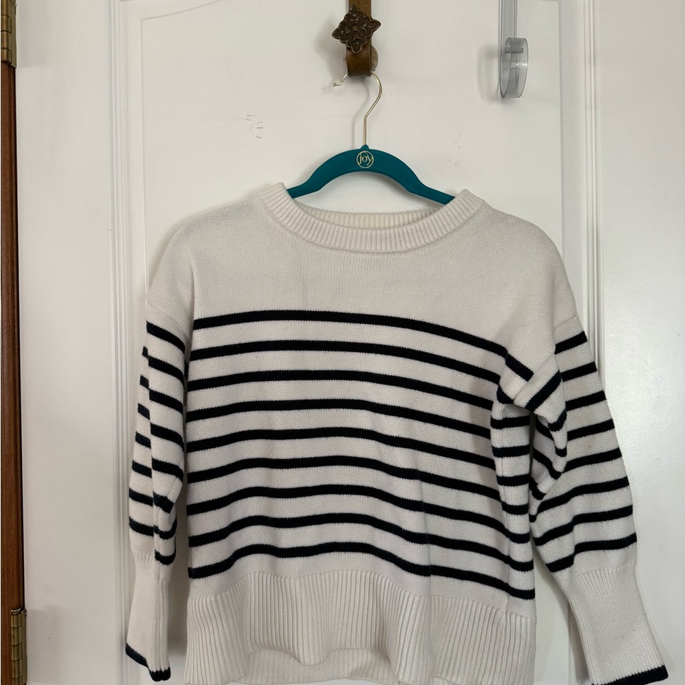 Philosophy Black and White Striped Sweater